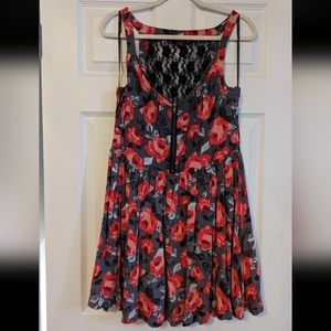 Lace back rose dress